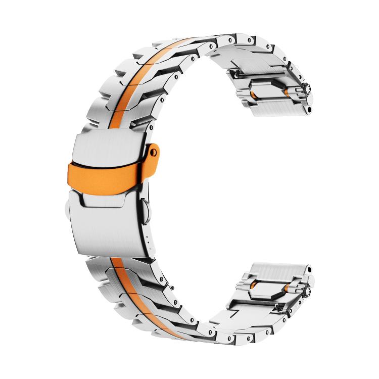 22mm Stainless Steel Safety Buckle Metal Watch Band(Silver) - free shipping - PMC TechLife - Order now!