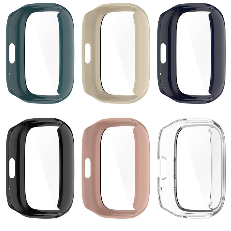 For Lexin Watch 3 Tempered Film Integrated PC Watch Protective Case(Cherry Pink) - Watch Case by PMC TechLife | Online Shopping South Africa | PMC TechLife | Buy Now Pay Later Mobicred