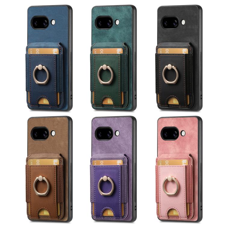For Google Pixel 9a Retro Splitable Magnetic Stand Card Bag Leather Phone Case(Blue) - Google Cases by PMC TechLife | Online Shopping South Africa | PMC TechLife | Buy Now Pay Later Mobicred