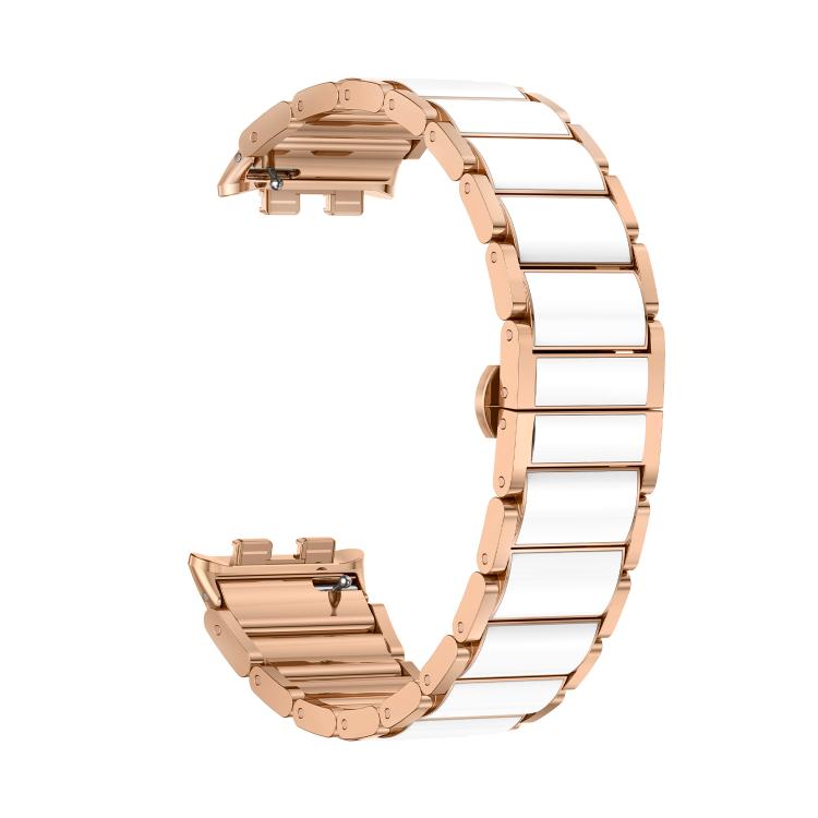 For Honor Band 9 Butterfly Buckle Ceramic White Metal Watch Band(Rose Gold) - free shipping - PMC TechLife - Order now!