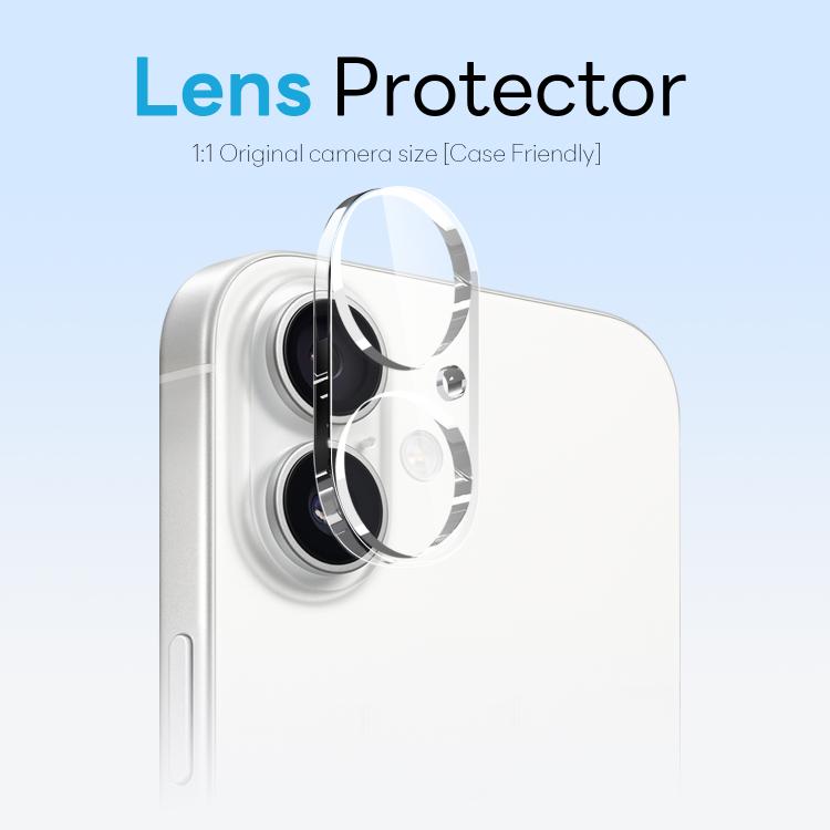 For iPhone 16 Plus NORTHJO 3 in 1 PC Magnetic Phone Case with Screen Film and Lens Film(Clear) - free shipping - PMC TechLife - Order now!