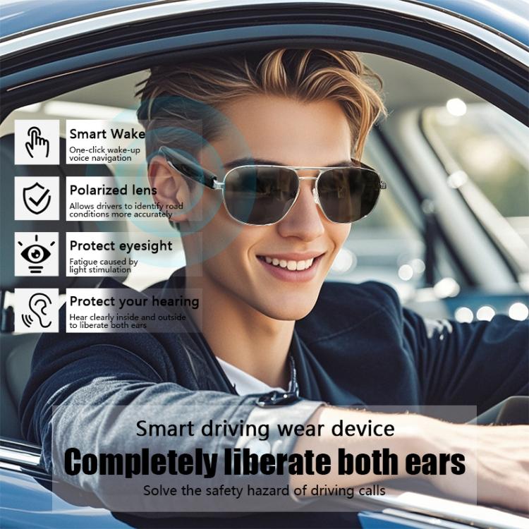 GS02 Smart Glasses, Support Voice Assistant / Bluetooth Call / Remote Control Photography(Silver) - free shipping - PMC TechLife - Order now!