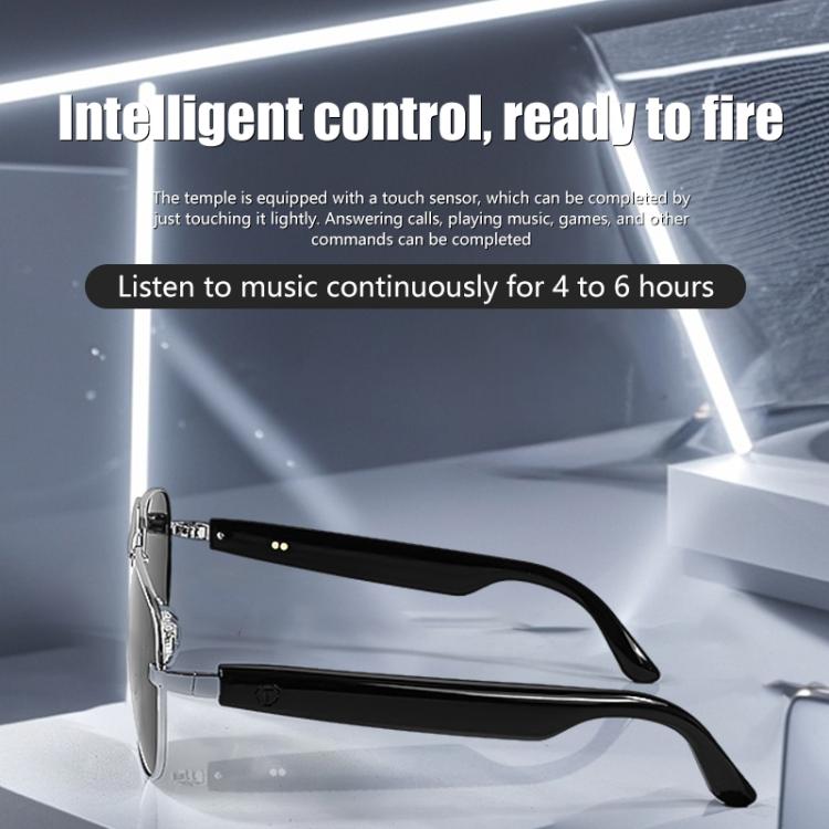 GS02 Smart Glasses, Support Voice Assistant / Bluetooth Call / Remote Control Photography(Silver) - free shipping - PMC TechLife - Order now!