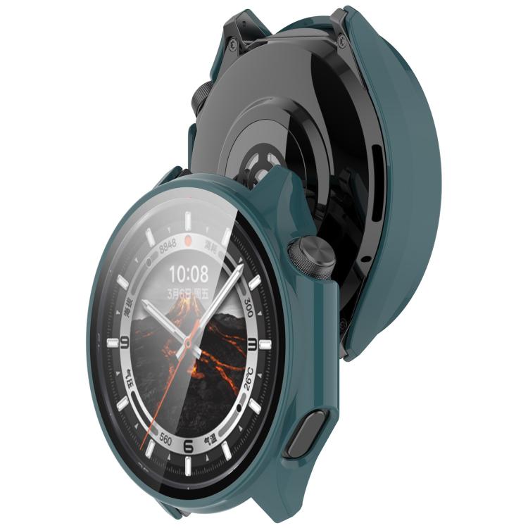 For OPPO Watch X2 Tempered Film Integrated PC Watch Protective Case(Pine Green) - Watch Case by PMC TechLife | Online Shopping South Africa | PMC TechLife | Buy Now Pay Later Mobicred