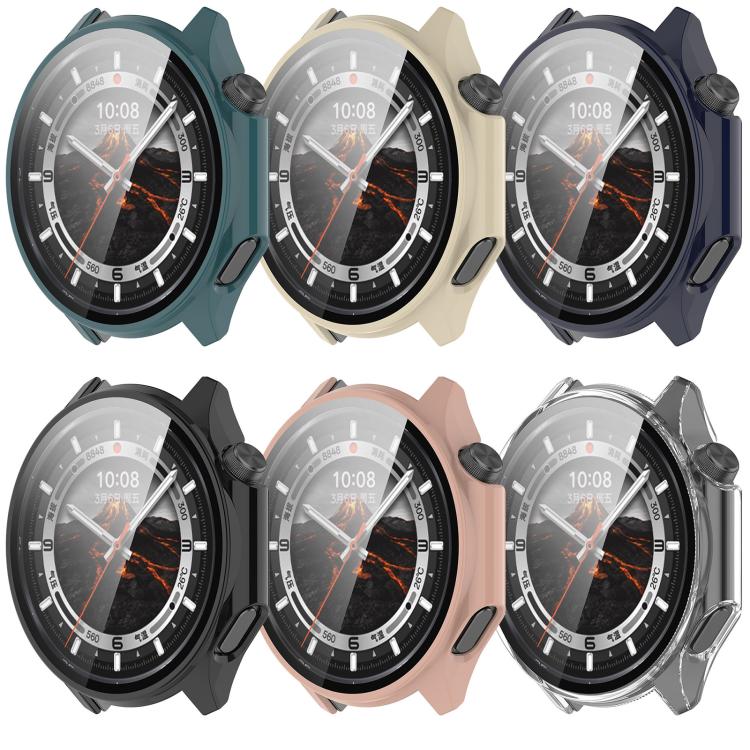 For OPPO Watch X2 Tempered Film Integrated PC Watch Protective Case(Ivory White) - Watch Case by PMC TechLife | Online Shopping South Africa | PMC TechLife | Buy Now Pay Later Mobicred
