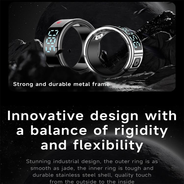 SR08 SIZE 9 Smart Ring, Support Hand Gestures Control / Health Monitoring / Multiple Sports Modes(Gold) - free shipping - PMc TechLife - Order now!