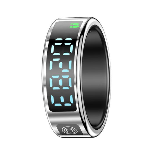 SR08 SIZE 12 Smart Ring, Support Hand Gestures Control / Health Monitoring / Multiple Sports Modes(Silver) - free shipping - PMC Jewellery - Order now!