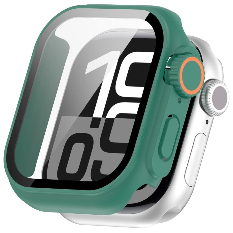 For Apple Watch Series 10 42mm Change to Ultra 49mm Tempered Film Integrated PC Button Watch Case(Green) - free shipping - PMC TechLife - Order now!