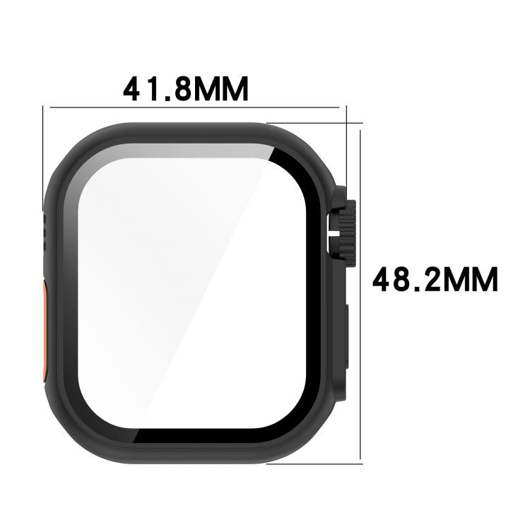 For Apple Watch Series 9/8/7 45mm Change to Ultra 49mm Tempered Film Integrated PC Button Watch Case(Green) - free shipping - PMC TechLife - Order now!