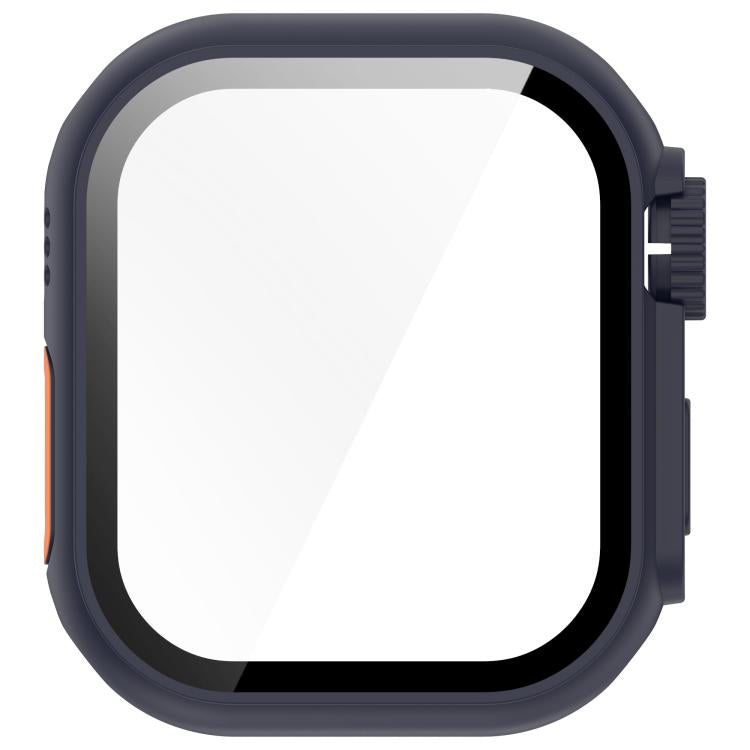 For Apple Watch Series 6/5/4/SE/SE2 40mm Change to Ultra 49mm Tempered Film Integrated PC Button Watch Case(Midnight Blue) - free shipping - PMC TechLife - Order now!