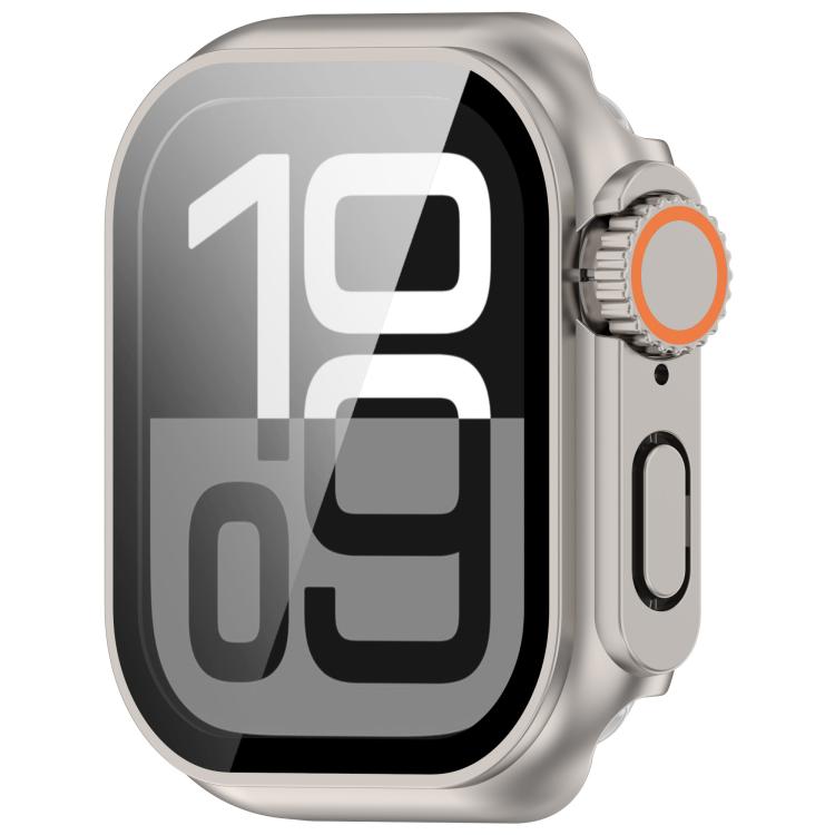 For Apple Watch Series 6/5/4/SE/SE2 40mm Change to Ultra 49mm Tempered Film Integrated PC Button Watch Case(Starlight) - Watch Cases by PMC TechLife | Online Shopping South Africa | PMC TechLife | Buy Now Pay Later Mobicred