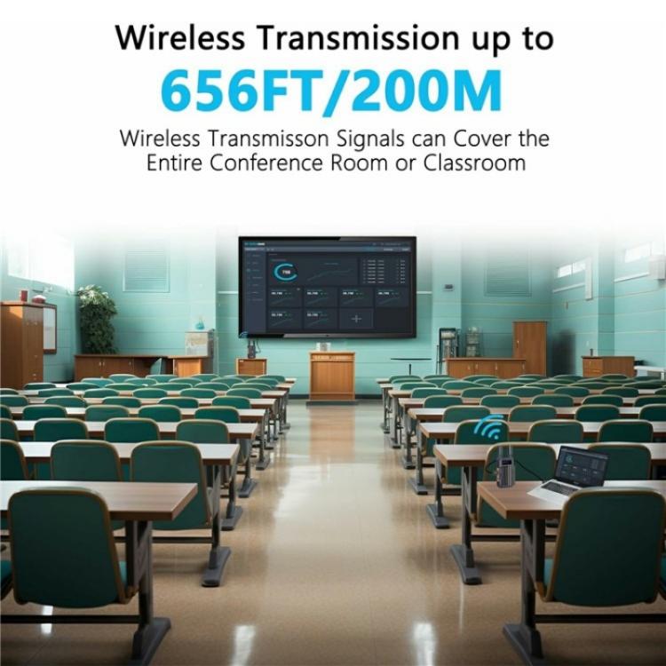 VRRIIS 097 4K HD Video HDMI Wireless Extender Kit Audio Video Wireless Transmitter Receiver, Plug:EU Plug - Adapter by PMc TechLife | Online Shopping South Africa | PMc TechLife | Buy Now Pay Later Mobicred