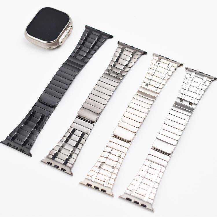 For Apple Watch 46mm / 49mm / 45mm / 44mm One Bead Magnetic Milan Stainless Steel Watch Band(Titanium Color) - Watch Bands by PMC TechLife | Online Shopping South Africa | PMC TechLife | Buy Now Pay Later Mobicred