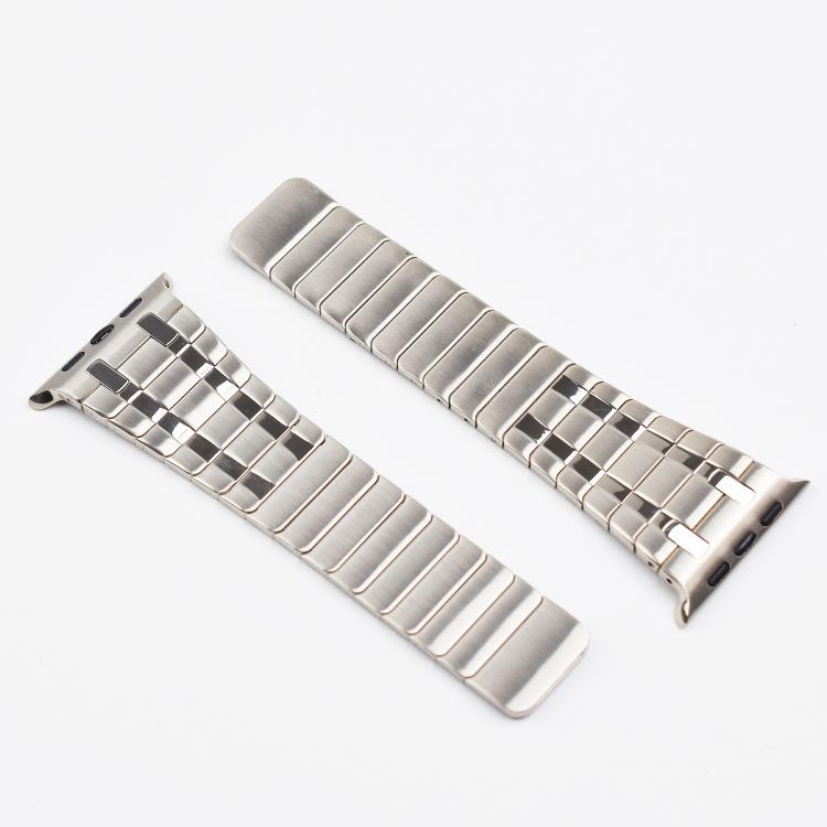For Apple Watch 46mm / 49mm / 45mm / 44mm One Bead Magnetic Milan Stainless Steel Watch Band(Titanium Color) - Watch Bands by PMC TechLife | Online Shopping South Africa | PMC TechLife | Buy Now Pay Later Mobicred