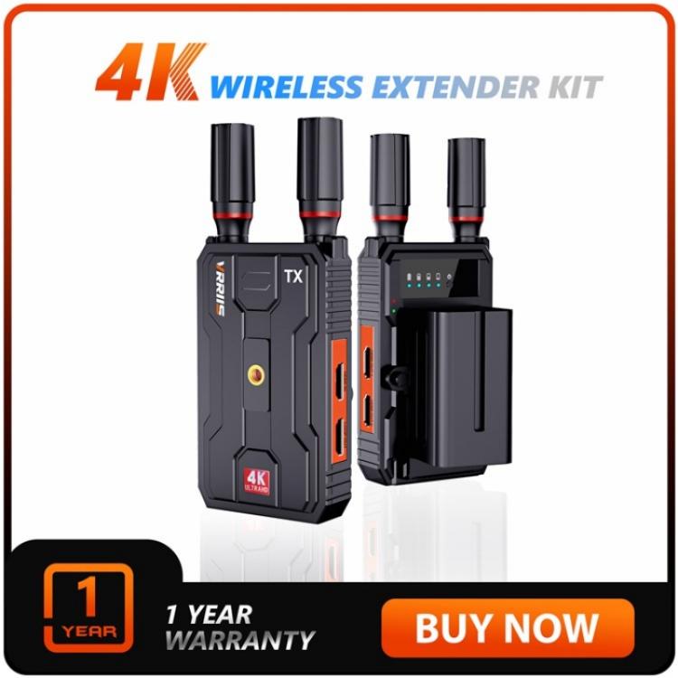 VRRIIS 097PRO Outdoor Live Streaming Audio Video Wireless Transmitter Receiver 4K HD Extender, Plug:UK Plug - Adapter by PMc TechLife | Online Shopping South Africa | PMc TechLife | Buy Now Pay Later Mobicred