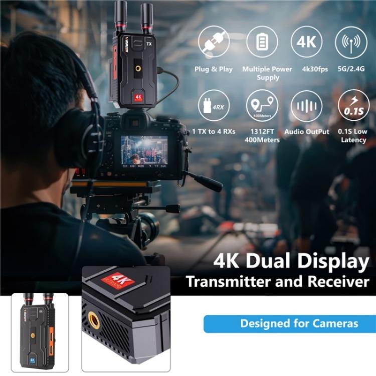 VRRIIS 097PRO Outdoor Live Streaming Audio Video Wireless Transmitter Receiver 4K HD Extender, Plug:AU Plug - Adapter by PMc TechLife | Online Shopping South Africa | PMc TechLife | Buy Now Pay Later Mobicred