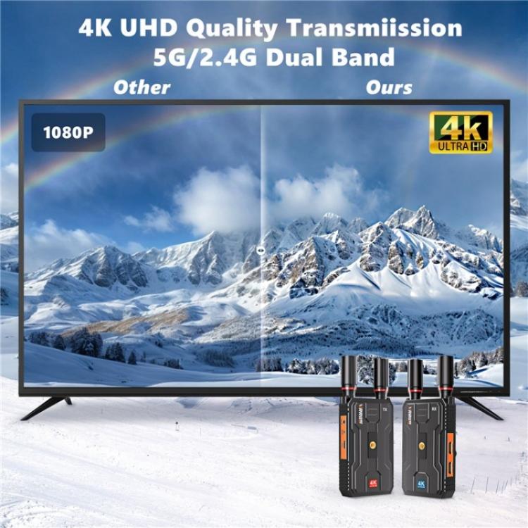 VRRIIS 097PRO Outdoor Live Streaming Audio Video Wireless Transmitter Receiver 4K HD Extender, Plug:US Plug - Adapter by PMc TechLife | Online Shopping South Africa | PMc TechLife | Buy Now Pay Later Mobicred