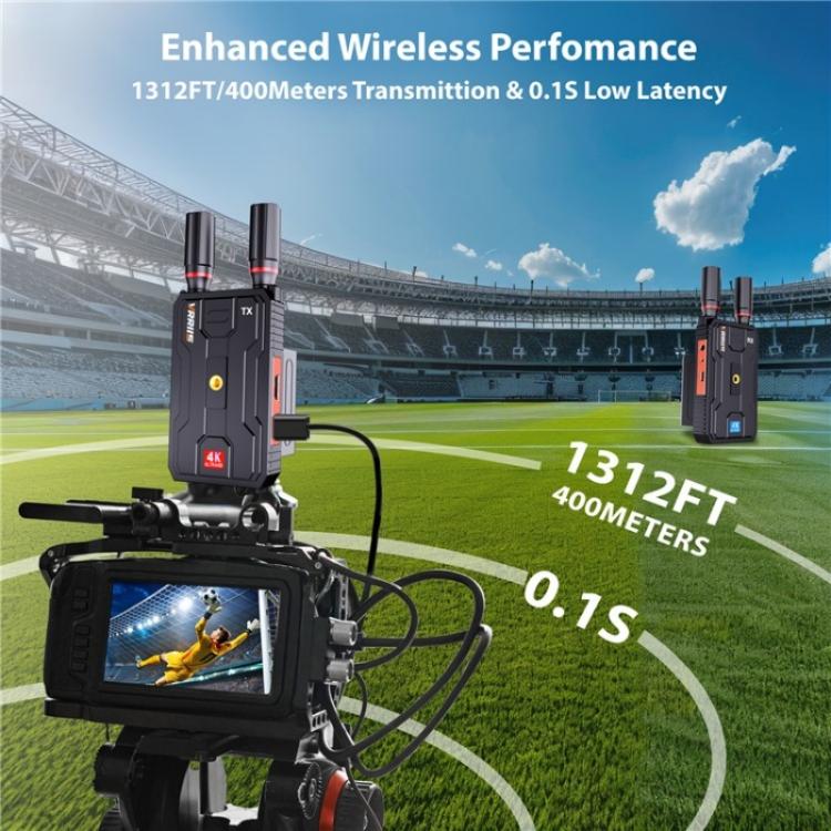 VRRIIS 097PRO Outdoor Live Streaming Audio Video Wireless Transmitter Receiver 4K HD Extender, Plug:UK Plug - Adapter by PMc TechLife | Online Shopping South Africa | PMc TechLife | Buy Now Pay Later Mobicred