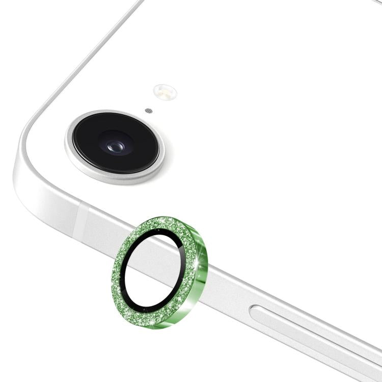For iPhone 16e ENKAY Hat-Prince Glitter Rear Camera Lens Aluminium Alloy Ring Tempered Glass Film(Deep Green) - free shipping - PMc TechLife - Order now!
