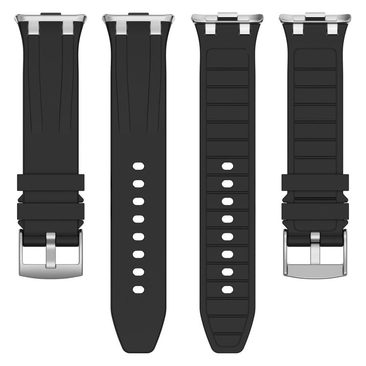 For Redmi Watch 5 / Xiaomi Smart Band 9 Pro Silver Metal Connector Silicone Watch Band(Sea Blue) - free shipping - PMC TechLife - Order now!