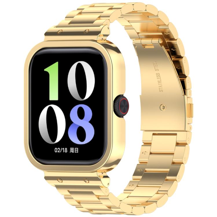 For vivo Watch GT Watch Frame Integrated Three Beads Stainless Steel Watch Band(Gold) - free shipping - PMC TechLife - Order now!