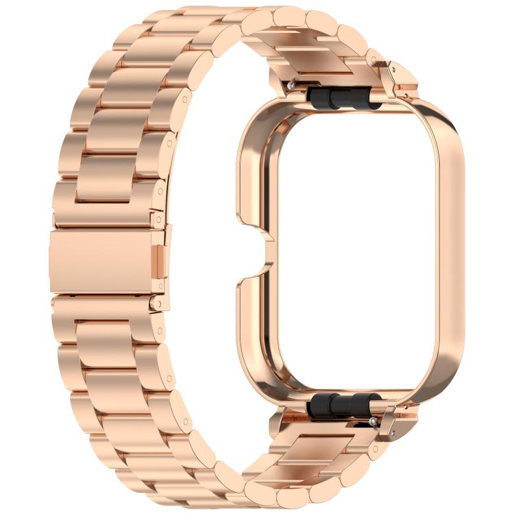 For vivo Watch GT Watch Frame Integrated Three Beads Stainless Steel Watch Band(Rose Gold) - free shipping - PMC TechLife - Order now!