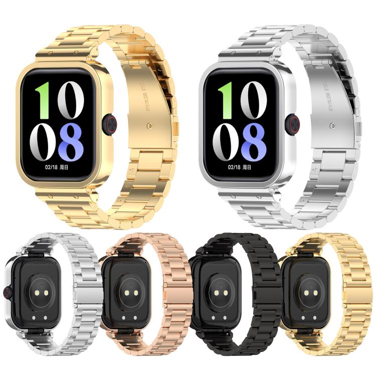 For vivo Watch GT Watch Frame Integrated Three Beads Stainless Steel Watch Band(Silver) - free shipping - PMC TechLife - Order now!
