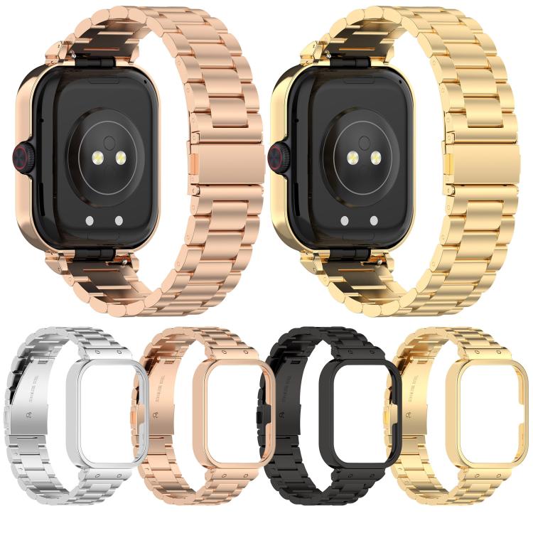 For vivo iQOO Watch GT Watch Frame Integrated Three Beads Stainless Steel Watch Band(Gold) - free shipping - PMC TechLife - Order now!