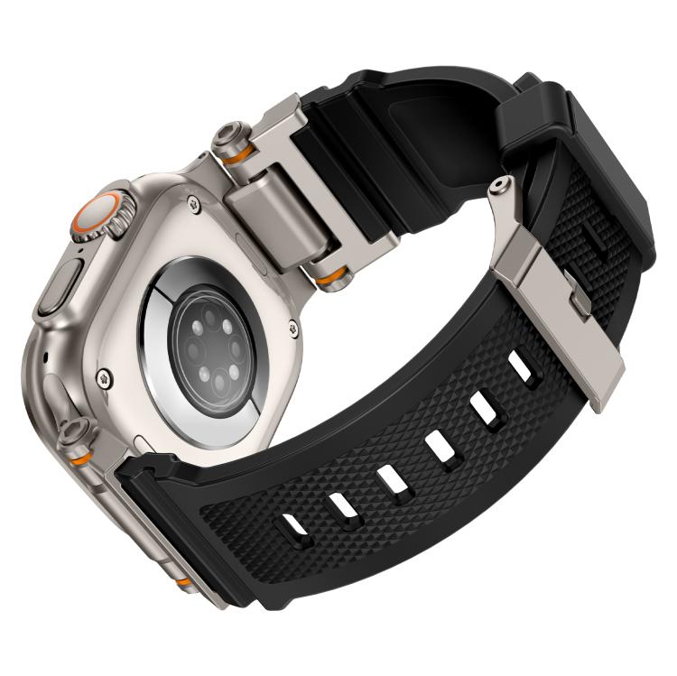 For Apple Watch 46mm / 49mm / 45mm / 44mm Kalebol Outdoor Explorer Metal Connector TPU Watch Band(Titanium Black) - free shipping - PMC TechLife - Order now!