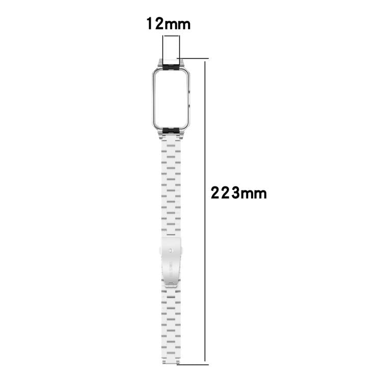 For Huawei Band 10 / 10 NFC / 9 / 9 NFC Watch Frame Integrated Three Beads Stainless Steel Watch Band(Gold) - free shipping - PMC TechLife - Order now!