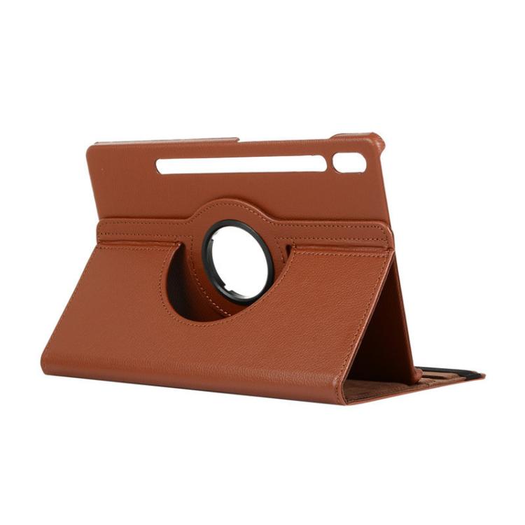 For Samsung Galaxy Tab S10 FE / S9 FE / S9 ENKAY 360 Degree Rotation Litchi Leather Smart Tablet Case(Brown) - free shipping - PMc TechLife - Order now!