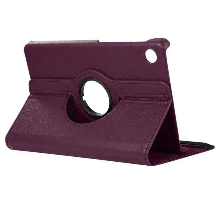 For Samsung Galaxy Tab A9+ 11.0 ENKAY 360 Degree Rotation Litchi Leather Smart Tablet Case(Dark Purple) - free shipping - PMc TechLife - Order now!