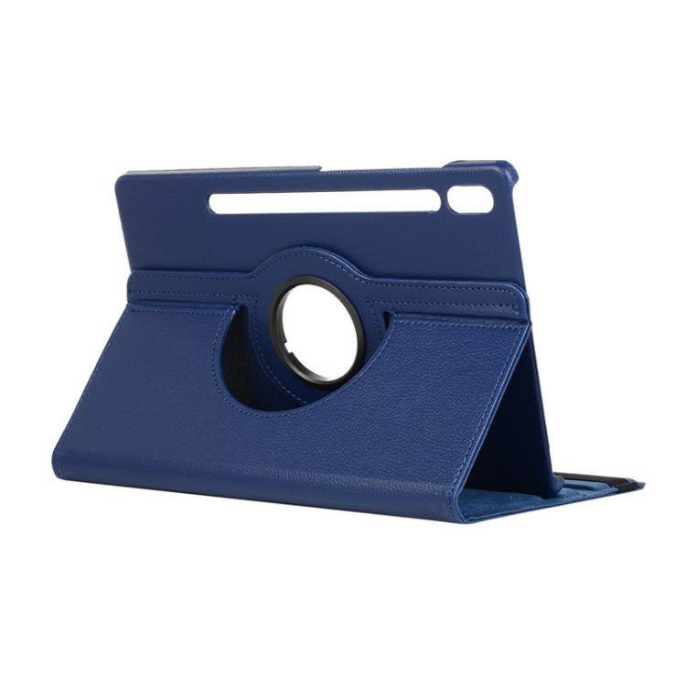 For Samsung Galaxy Tab S10 Ultra / S9 Ultra ENKAY 360 Degree Rotation Litchi Leather Smart Tablet Case(Dark Blue) - free shipping - PMc TechLife - Order now!