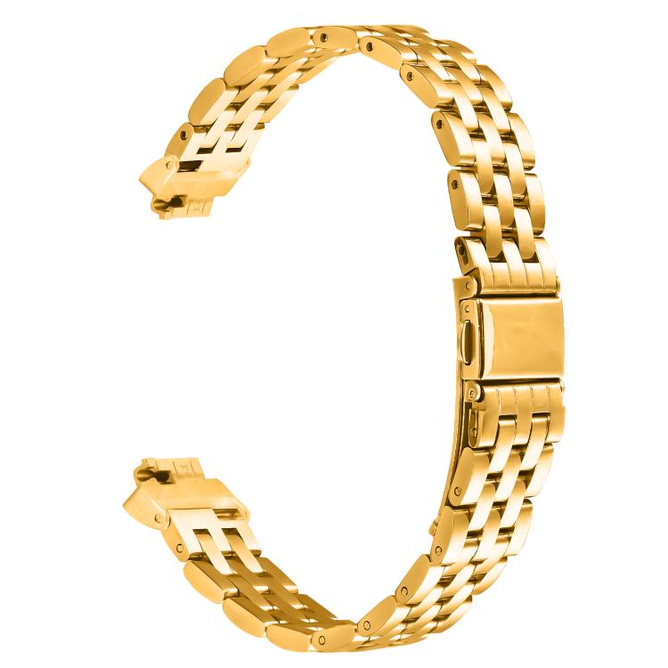 For Fitbit Inspire 1 / Inspire 2 Five Beads Slingshot Buckle Steel Watch Band(Gold) - free shipping - PMC TechLife - Order now!