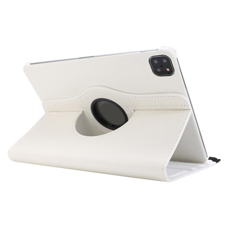 For iPad Air 11 2025 / 2024 / Air 10.9 2022 ENKAY 360 Degree Rotation Litchi Leather Smart Tablet Case(White) - free shipping - PMc TechLife - Order now!