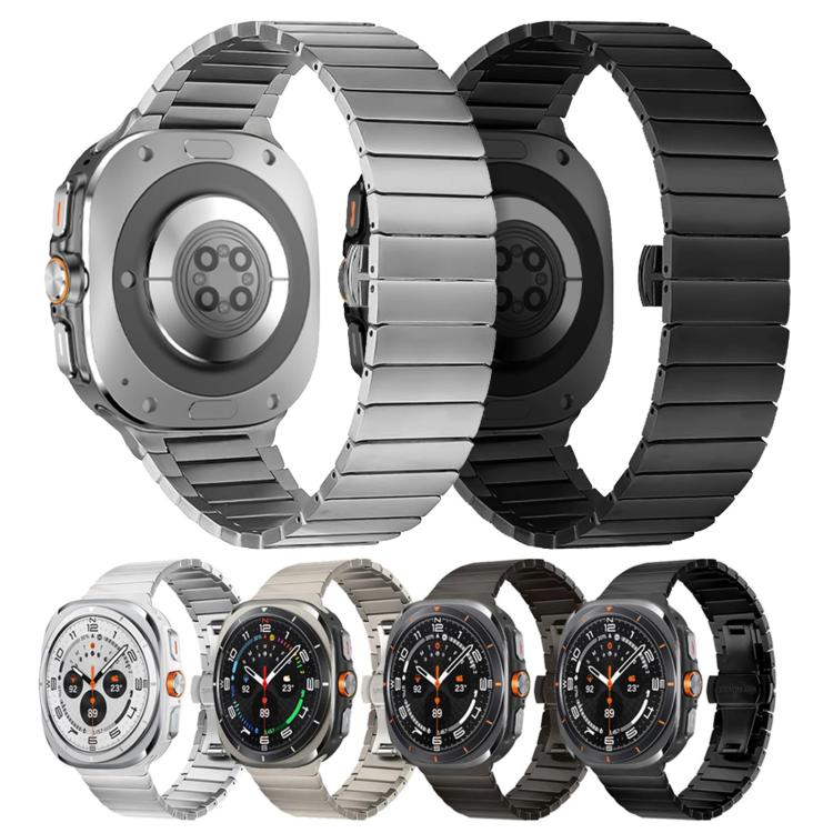 For Samsung Galaxy Watch Ultra 47mm One-bead Butterfly Buckle Stainless Steel Watch Band(Silver) - free shipping - PMC TechLife - Order now!