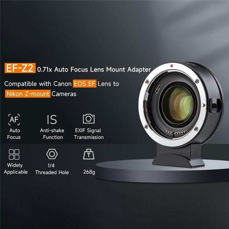 VILTROX EF-Z2 0.71X Auto Focus Camera Lens Mount Adapter For Canon EF to Nikon Z Mount - free shipping - PMC TechLife - Order now!