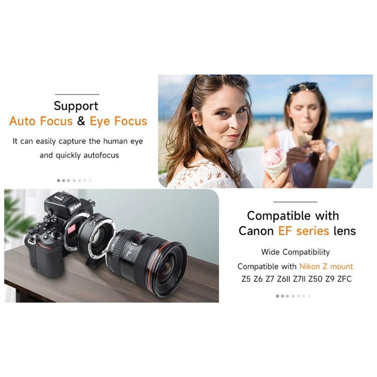 VILTROX EF-Z2 0.71X Auto Focus Camera Lens Mount Adapter For Canon EF to Nikon Z Mount - free shipping - PMC TechLife - Order now!