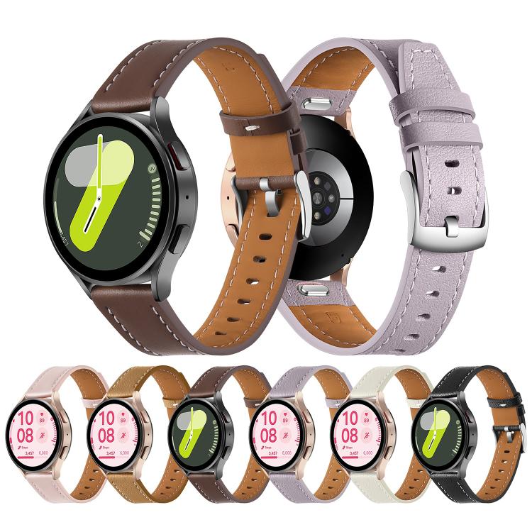 18mm Push Button Silver Steel Buckle Genuine Leather Watch Band(Yellow Brown) - free shipping - PMC TechLife - Order now!