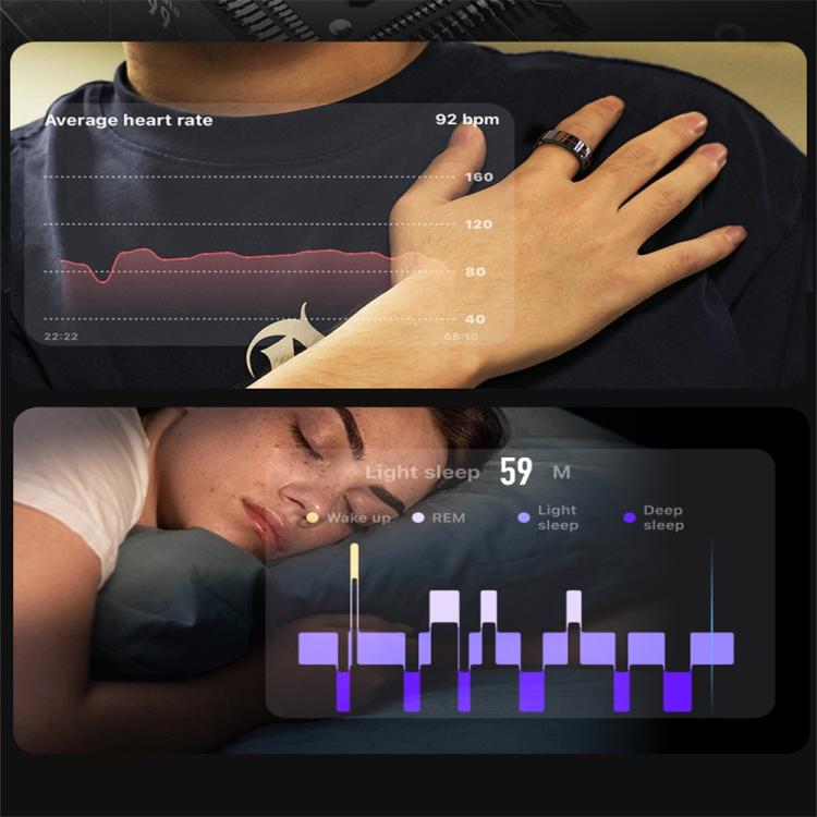 R04 SIZE 7 Smart Ring, Support Heart Rate / Blood Oxygen / Sleep Monitoring / Take Photos(Rose Gold) - free shipping - PMC TechLife - Order now!