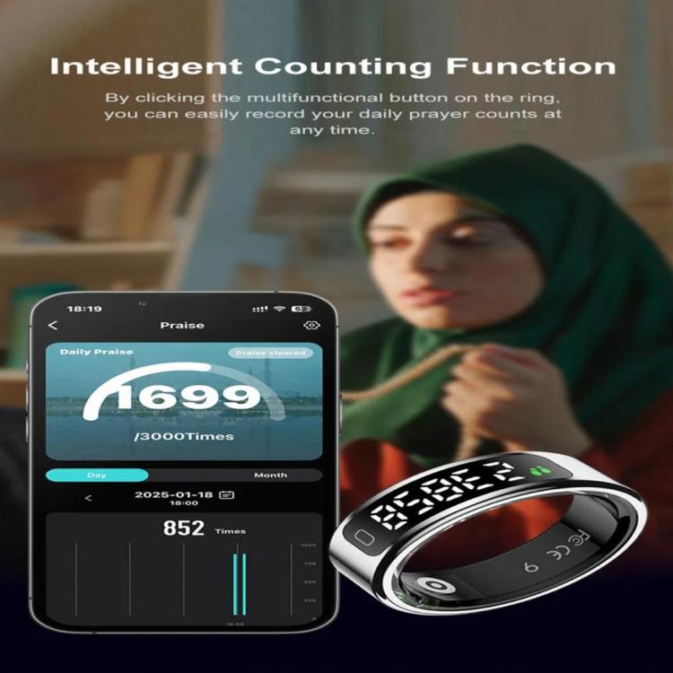 R11C SIZE 11 Smart Ring, Support Heart Rate / Blood Oxygen / Sleep Monitoring / Multiple Sport Modes(Black) - free shipping - PMC TechLife - Order now!