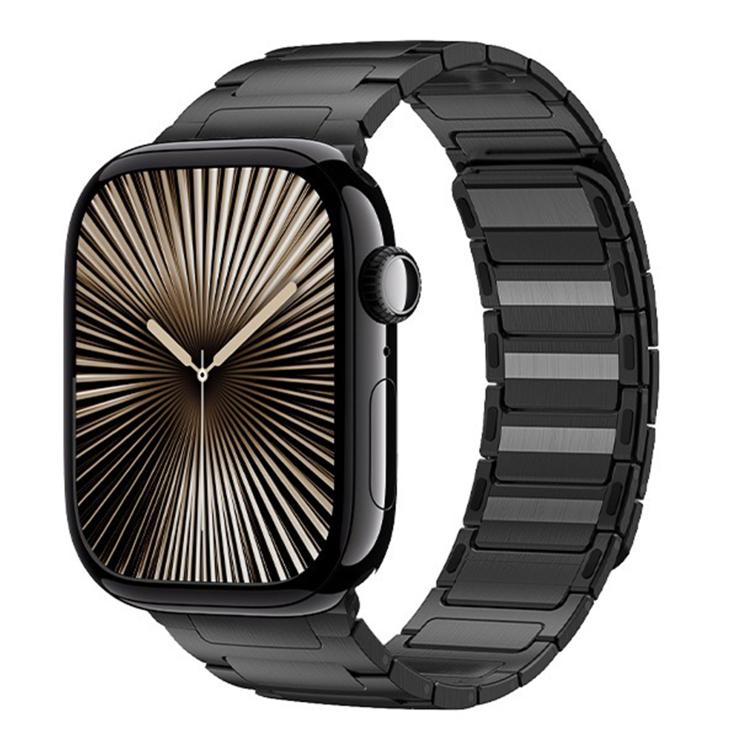 For Apple Watch 42mm / 41mm / 40mm / 38mm I-Beam Magnetic Stainless Steel Strap(Black) - free shipping - PMC TechLife - Order now!