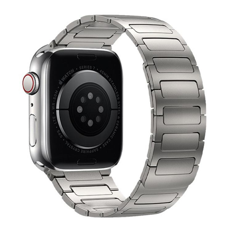For Apple Watch 42mm / 41mm / 40mm / 38mm I-Beam Magnetic Stainless Steel Strap(Titanium Gold) - free shipping - PMC TechLife - Order now!