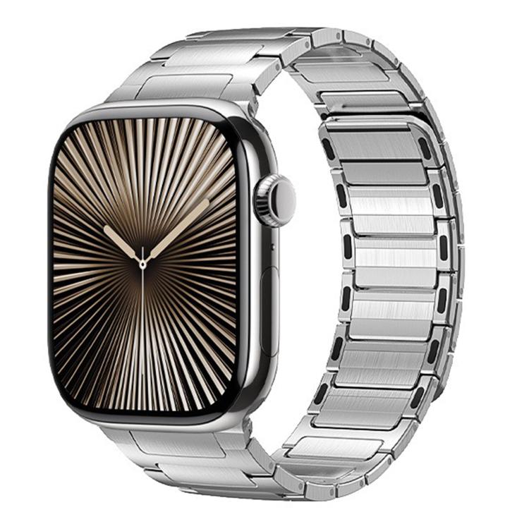 For Apple Watch 42mm / 41mm / 40mm / 38mm I-Beam Magnetic Stainless Steel Strap(Silver) - free shipping - PMC TechLife - Order now!