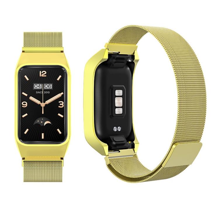For Xiaomi Mi Band 7 Pro Stainless Steel Frame Integrated Milanese Magnetic Metal Watch Band(Gold) - free shipping - PMC TechLife - Order now!