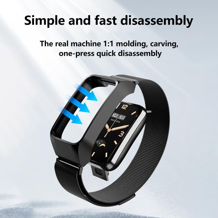 For Xiaomi Mi Band 7 Pro Stainless Steel Frame Integrated Milanese Magnetic Metal Watch Band(Rose Gold) - free shipping - PMC TechLife - Order now!