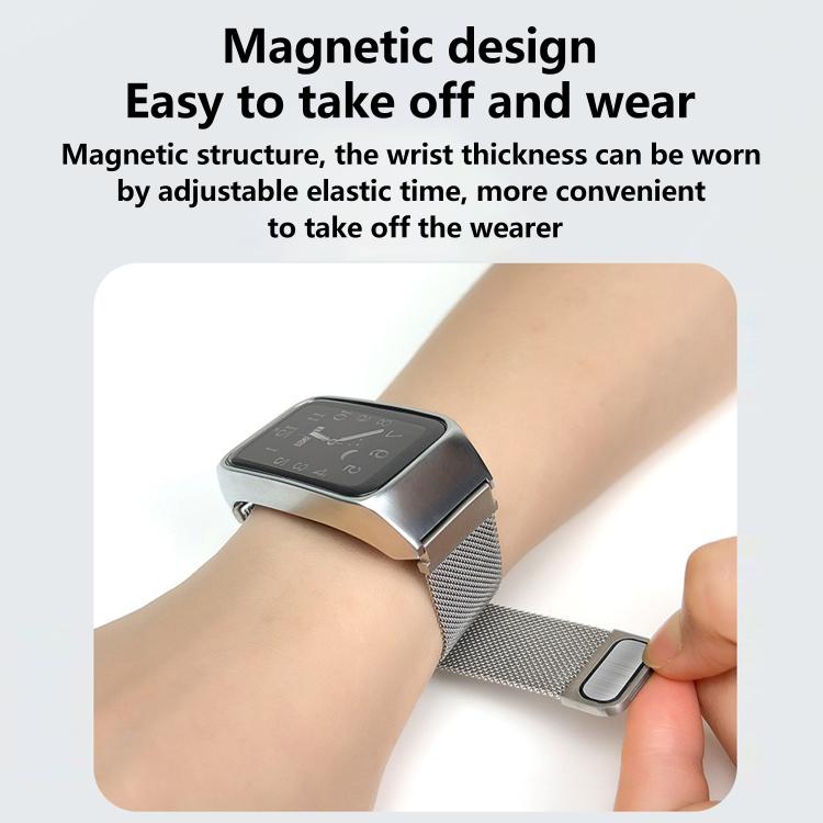For Xiaomi Mi Band 7 Pro Stainless Steel Frame Integrated Milanese Magnetic Metal Watch Band(Silver) - free shipping - PMC TechLife - Order now!