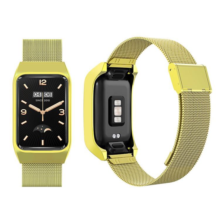 For Xiaomi Mi Band 7 Pro Stainless Steel Frame Integrated Milanese Buckle Metal Watch Band(Gold) - free shipping - PMC TechLife - Order now!