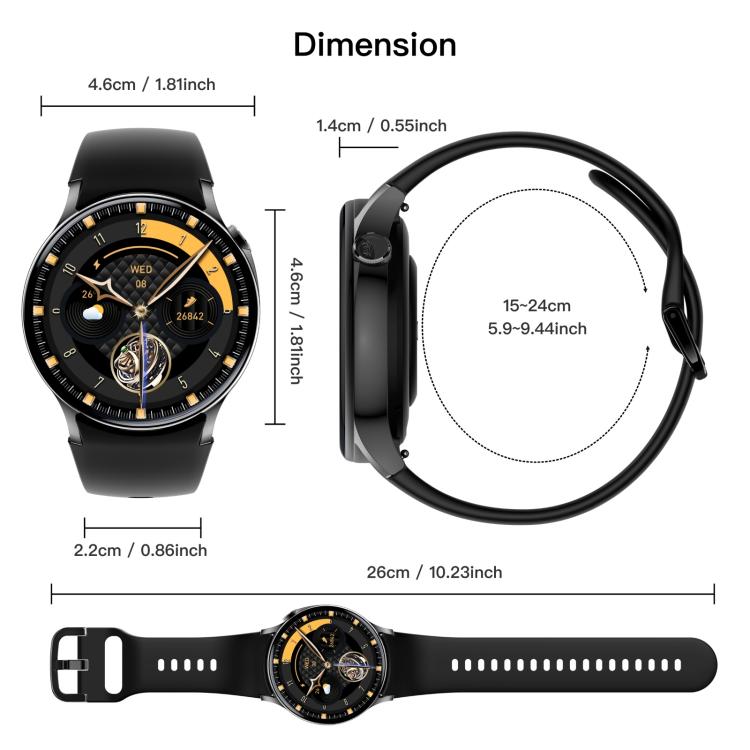Sense 6 1.43 AMOLED Screen IP68 Waterproof Bluetooth Call Smartwatch Supports Health Monitoring(Starlight) - free shipping - PMC TechLife - Order now!