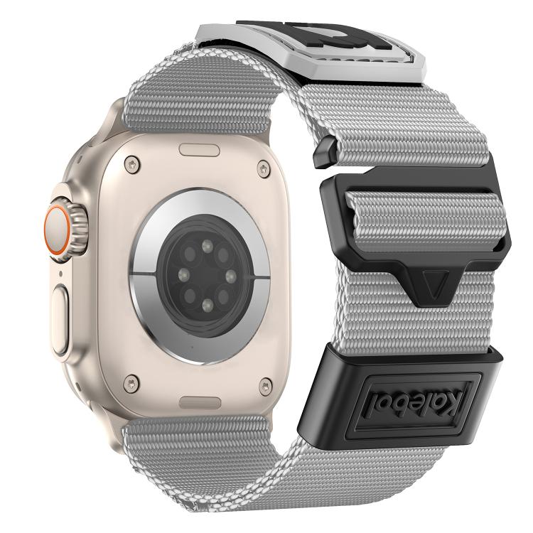 For Apple Watch 42mm / 41mm / 40mm / 38mm Kalebol Braided Nylon Sport Watch Band(Gray) - free shipping - PMC TechLife - Order now!